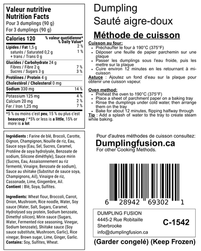 Dumpling Sauté aigre-doux