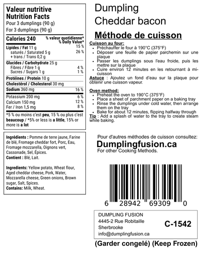 Dumpling Cheddar bacon