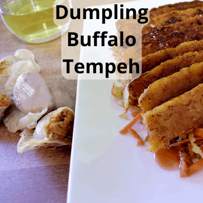 24 dumplings buffalo tempeh