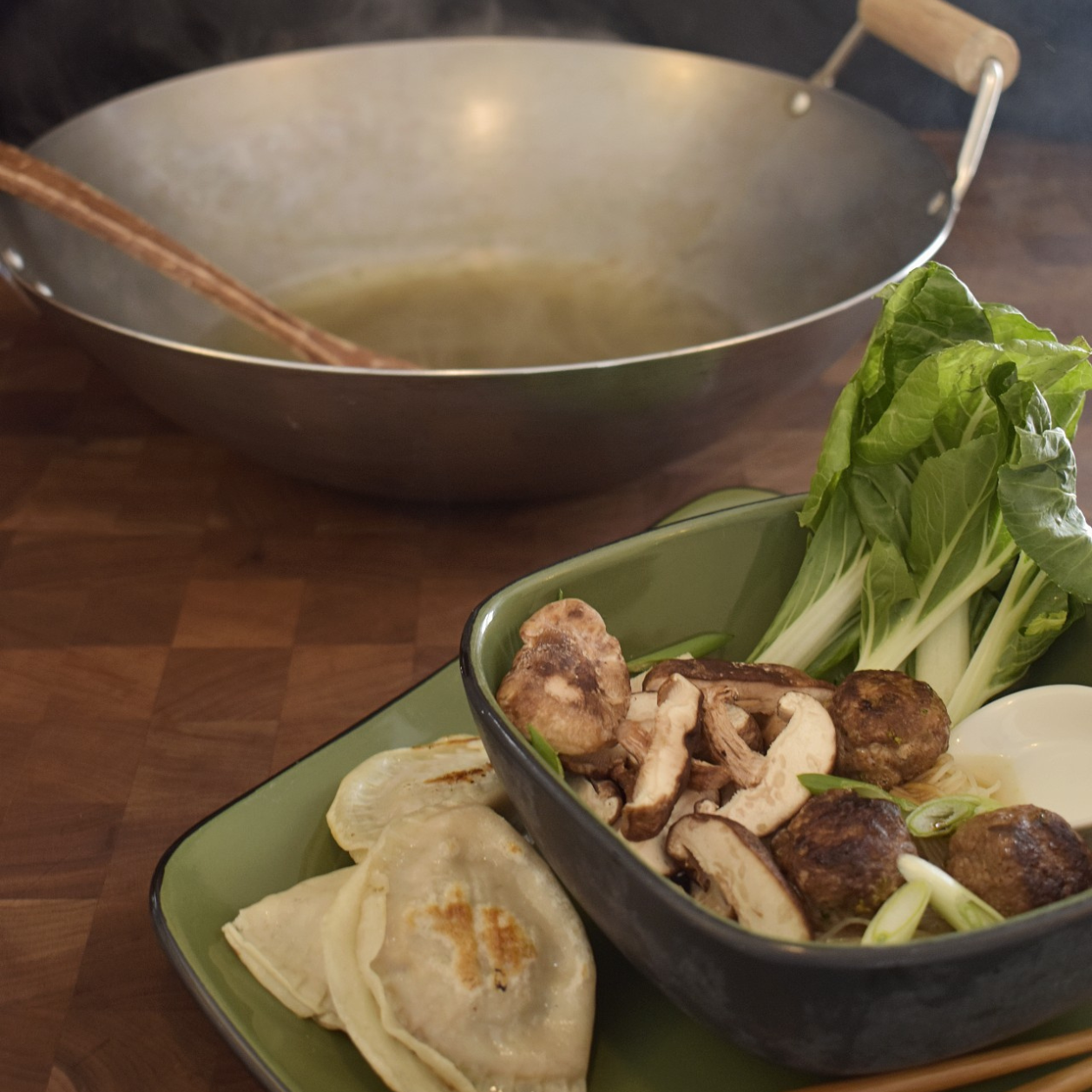 Un repas de shiitake